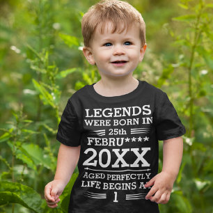 Camiseta De Bebé Leyendas personalizados nacidas en Ba de edad de m