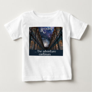 Camiseta De Bebé Leyendo, la aventura continúa