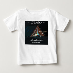 Camiseta De Bebé Leyendo, la aventura continúa