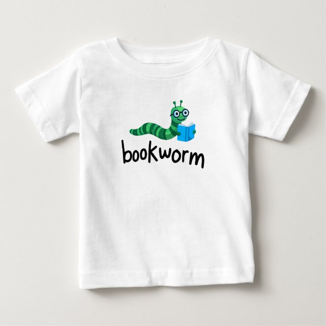 Camiseta De Bebé Leyendo librero Buddy Cute con libro (Anverso)