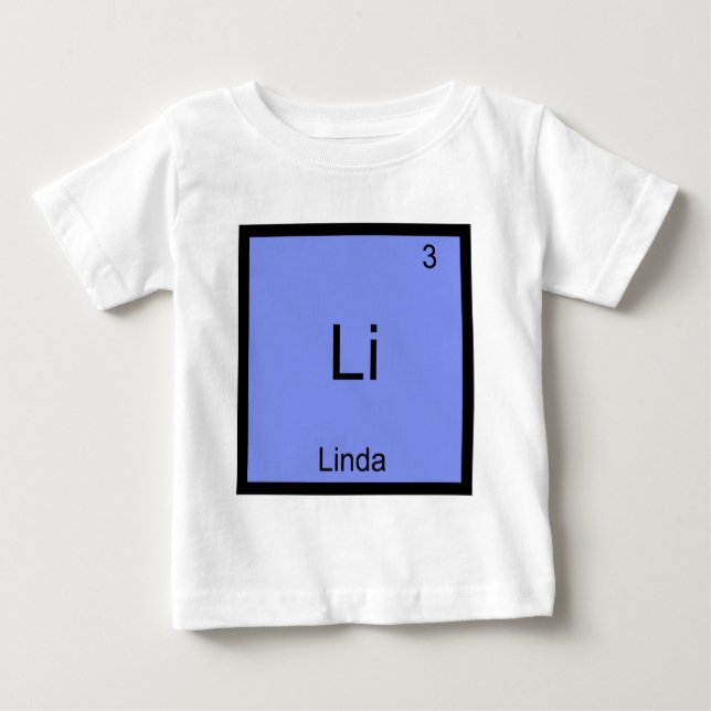 Camiseta De Bebé Li - Linda Símbolo de elemento de química Tee (Anverso)