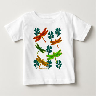 Camiseta De Bebé Libélulas y tréboles