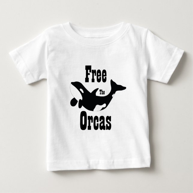 Camiseta De Bebé Libere las orcas (Anverso)