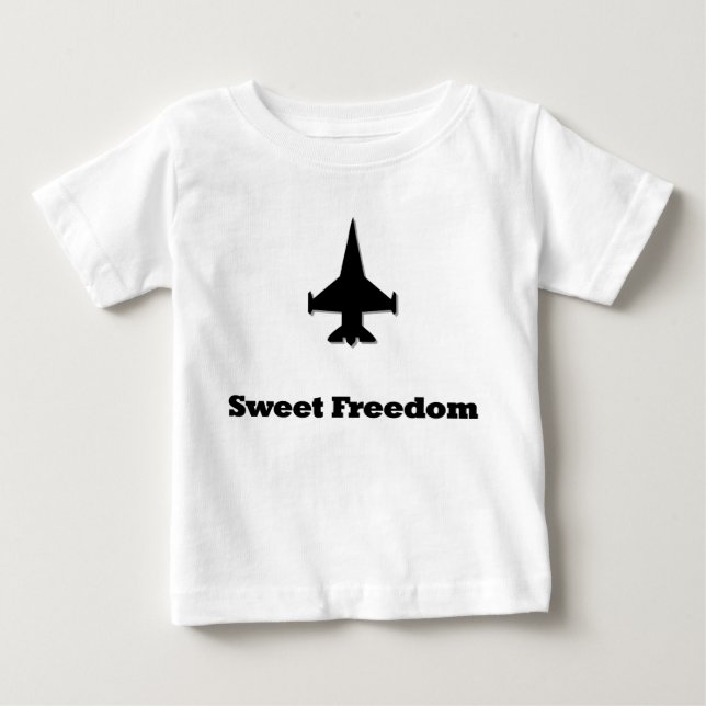 Camiseta De Bebé Libertad del dulce del avión de combate (Anverso)