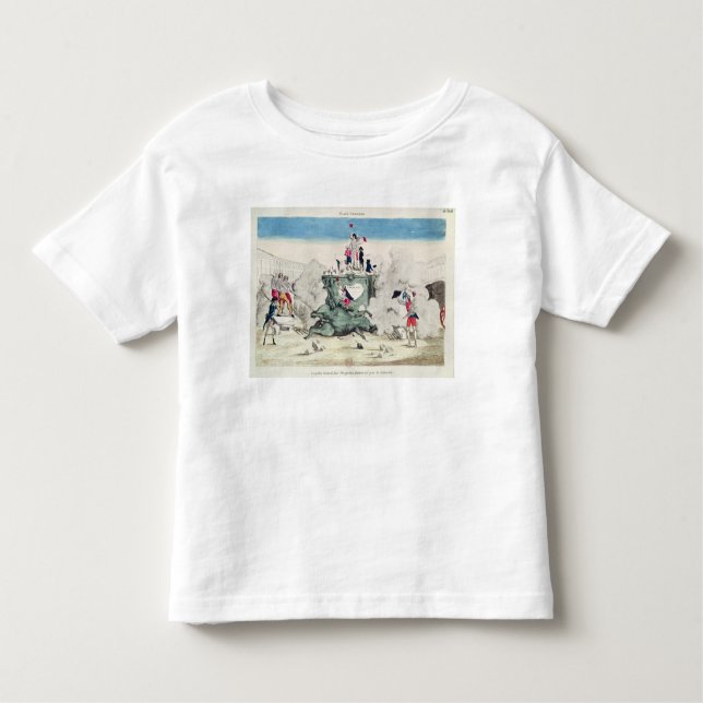 Camiseta De Bebé Libertad que derriba la estatua del más grande (Anverso)