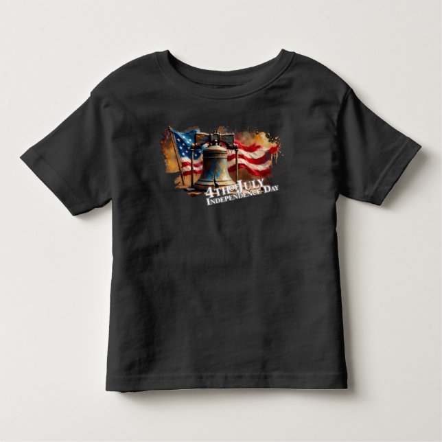 Camiseta De Bebé Liberty Bell Art for 4th of July Celebration (Anverso)