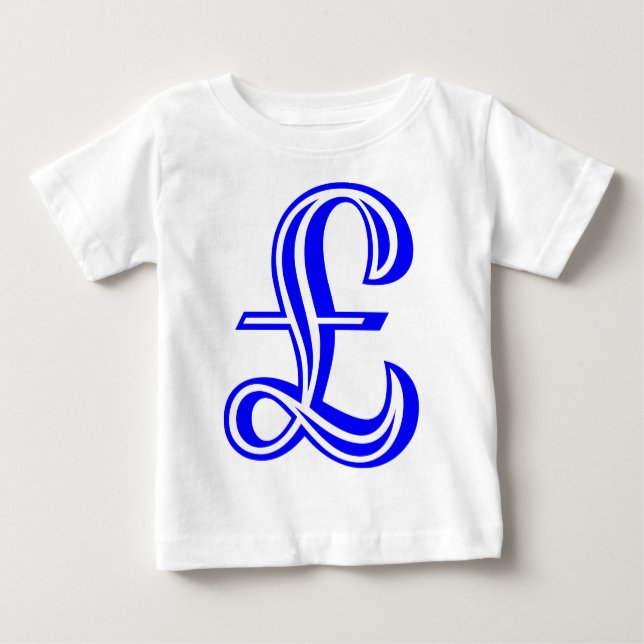 Camiseta De Bebé Libra Rótulo - Azul (Anverso)