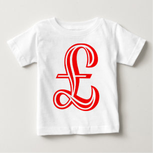 Camiseta De Bebé Libra Rótulo - Rojo