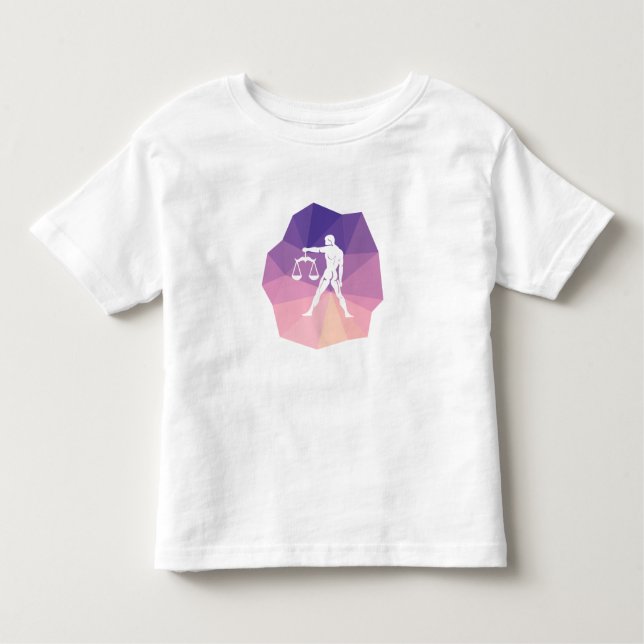 Camiseta De Bebé Libra zodiac firma diseño moderno 3d (Anverso)