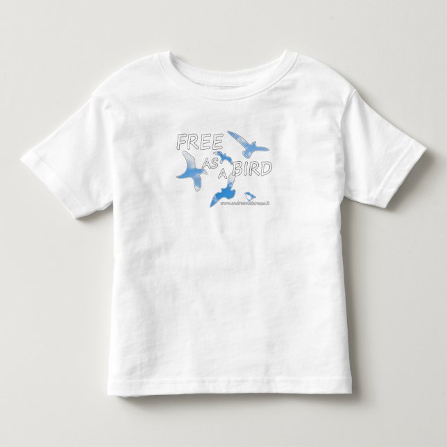 Camiseta De Bebé Libre como pájaro (Anverso)