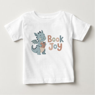 Camiseta De Bebé Libro Caprichoso Dragón Alegría Leyendo Libro Bebé