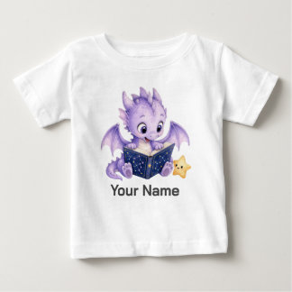 Camiseta De Bebé Libro de constelación de lectura de dragón persona