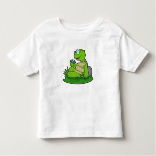 Camiseta De Bebé Libro de lectura de tortugas