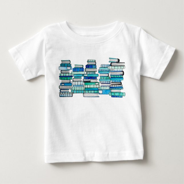 Camiseta De Bebé Libros Azules Vestido Bebé (Anverso)
