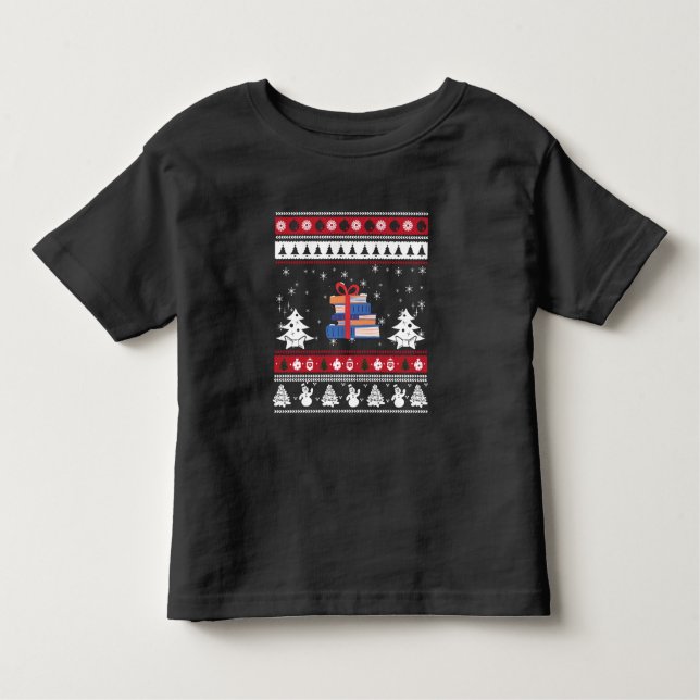 Camiseta De Bebé Libros Navidades feos Divertidos regalos de lectur (Anverso)