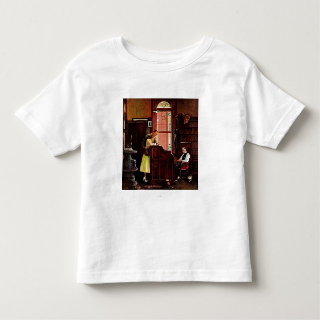 Camiseta De Bebé Licencia matrimonial de Norman Rockwell (Anverso)