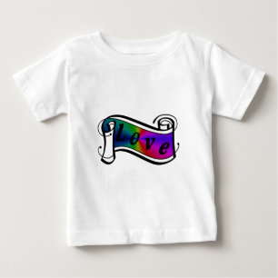 Camiseta De Bebé Liebe en arte de fantasía de arcoíris - Art Deco
