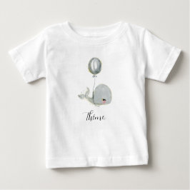 Camiseta De Bebé Lieve walvis met ballon