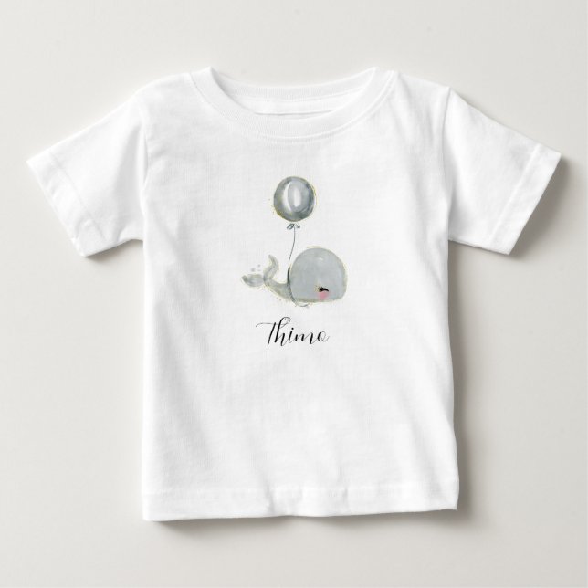 Camiseta De Bebé Lieve walvis met ballon (Anverso)