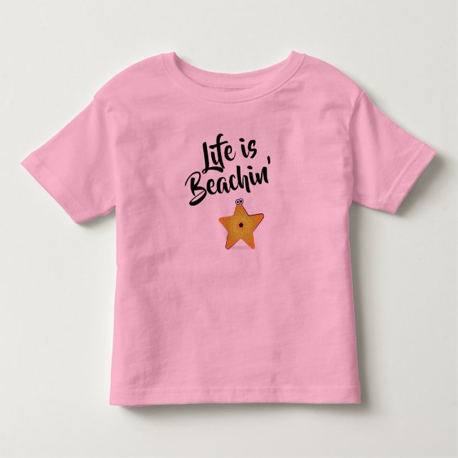 Camiseta De Bebé Life is Beachin' Starfish (Anverso)