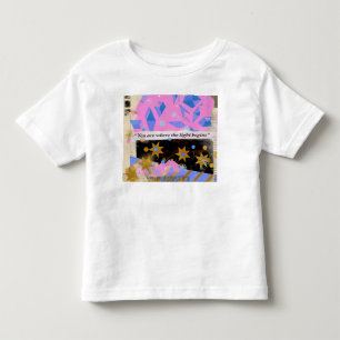 Camiseta De Bebé Light Begins Within – Pink and Gold Toddler Tee