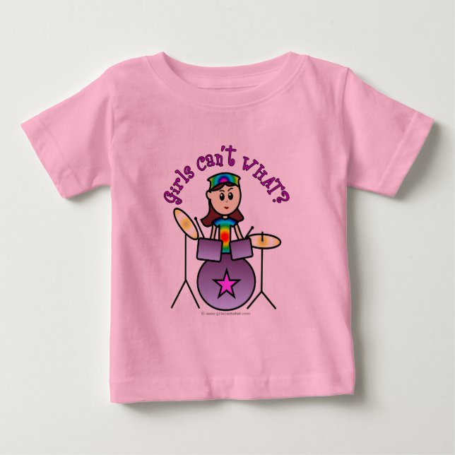 Camiseta De Bebé Light Drummer Girl (Anverso)