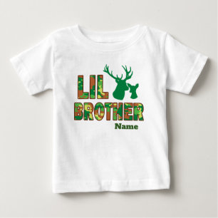 Camiseta De Bebé Lil Big Brother Camo Hunter Deer