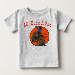 Camiseta De Bebé Lil Buck A Roo Rodeo Bucking Horse Circle