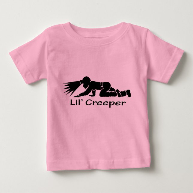 Camiseta De Bebé Lil Creeper arrastrando minas de carbón (Anverso)