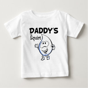 Camiseta De Bebé Lil del papá arroja a chorros