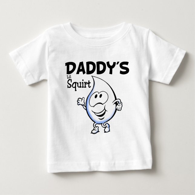 Camiseta De Bebé Lil del papá arroja a chorros (Anverso)
