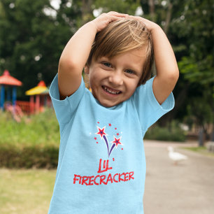 Camiseta De Bebé Lil' Firecracker 4 de Julio Patriótico Adorable
