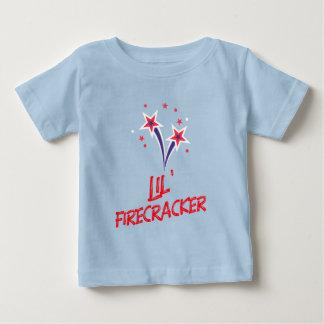 Camiseta De Bebé Lil' Firecracker 4 de Julio Patriótico Adorable 