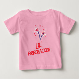 Camiseta De Bebé Lil' Firecracker 4 de Julio Patriótico Adorable 