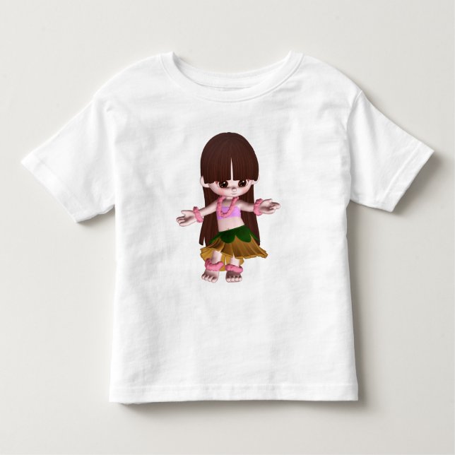 Camiseta De Bebé Lil Hula Chica Tee 02 (Anverso)