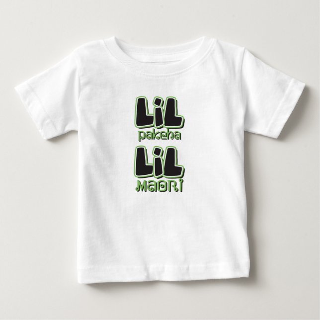 Camiseta De Bebé LIL Pakeha LIL maorí (Anverso)