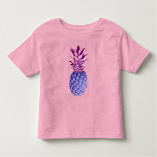 Camiseta De Bebé Lilac y piña rosa