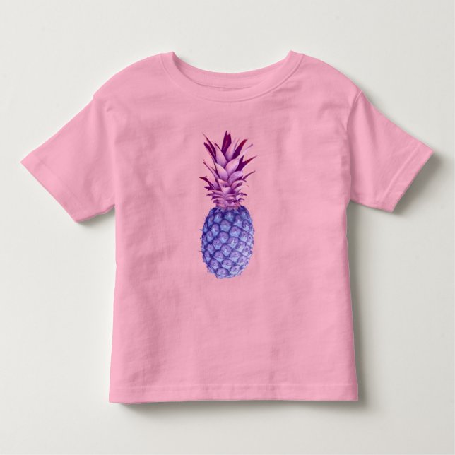 Camiseta De Bebé Lilac y piña rosa (Anverso)