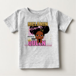 Camiseta De Bebé Lilibet Fashion - Melanin Princess Training Queen