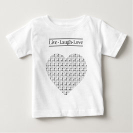 Camiseta De Bebé Lil'Inspirations #5 - Live, Laugh, Love