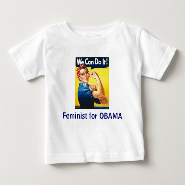 Camiseta De Bebé Lilttle Feminist for OBAMA (Anverso)