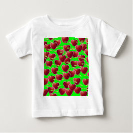 Camiseta De Bebé Lime Green Cherry Splash