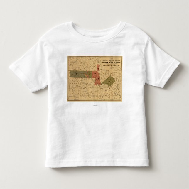 Camiseta De Bebé Límites anteriores de "nación cherokee" de indios (Anverso)