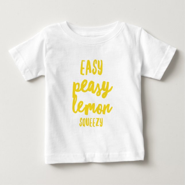 Camiseta De Bebé Limón fácil Squeezy de Peasy (Anverso)