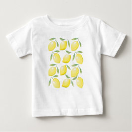 Camiseta De Bebé Limoncitos amarillos a la acuarela