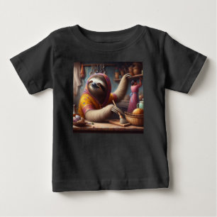 Camiseta De Bebé Limpieza de eslogan de una cocina