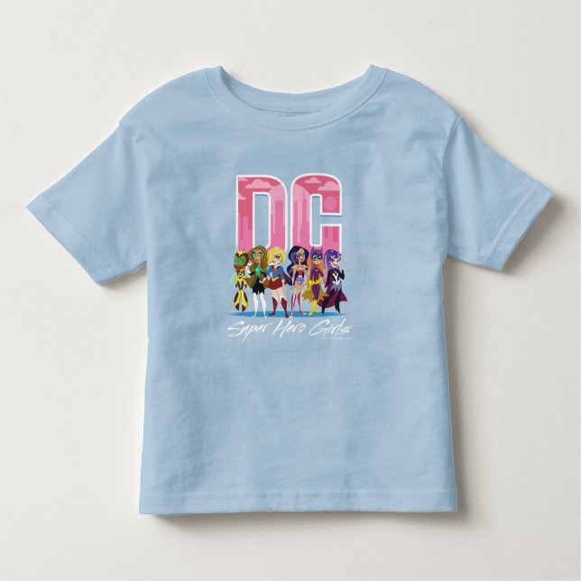 Camiseta De Bebé Linaje de Chicas Super Hero DC (Anverso)