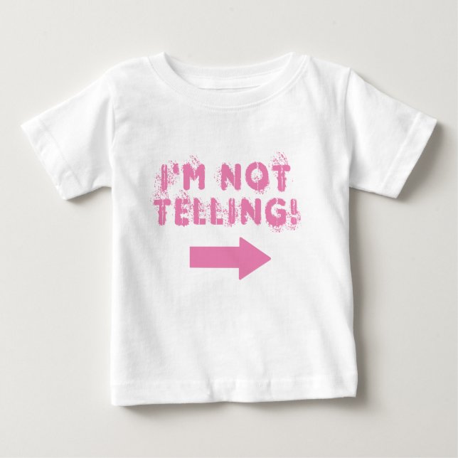 Camiseta De Bebé Linda cita "¡No lo digo!" con flecha (Anverso)