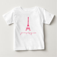 Camiseta de bebé linda Eiffel Tower Je Ne Sais Quo