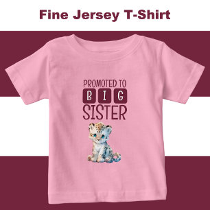 Camiseta De Bebé Linda hermana mayor leopardo rosa